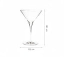 Copa de martini con forma cónica y largo tallo, parte del set de 6 copas de 290 ml de GAIA.