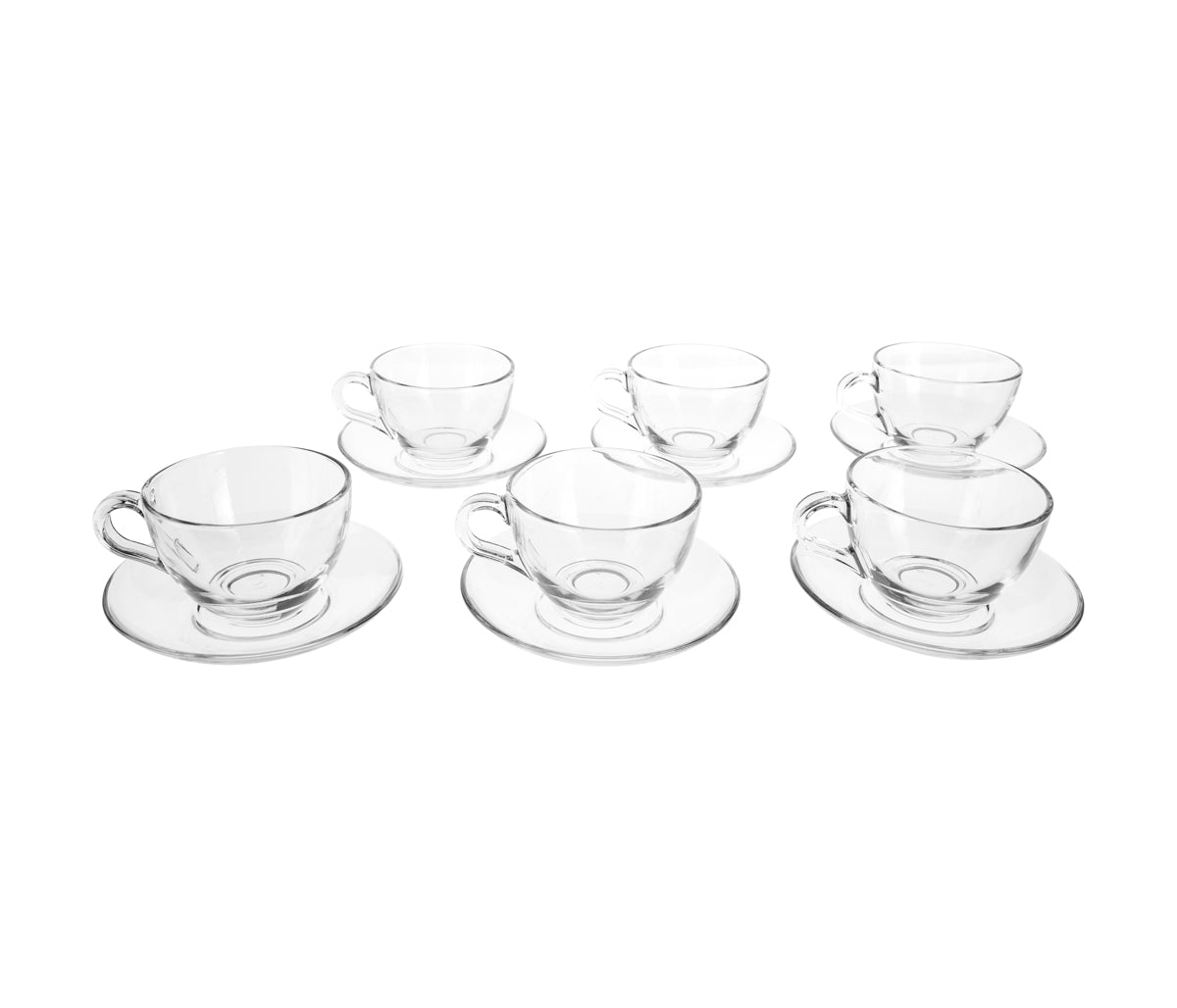 Set de 6 tazas con plato para café 238 ml Ébano