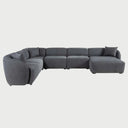Set Modular Kant de 6 Piezas con Chaise Longue Derecho - Gris Oscuro