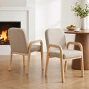 Silla de comedor Eleana en acabado encino