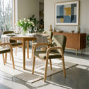 Silla de comedor Eleana en acabado encino