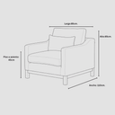 Sillon Mar en color hueso