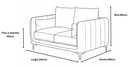 Sofa 2 cuerpos Marina