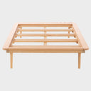 Vista superior de base de cama individual Sei con soporte de tablillas de madera