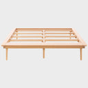 Base de cama matrimonial Sei Natural mostrando estructura interna y soporte central