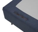 Base queen size Skye en color azul con un diseño moderno y superficie suave, ideal para realzar tu dormitorio.