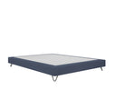 Base queen size Skye en color azul, con diseño rectangular y patas delgadas, ideal para realzar la decoración de tu habitación.