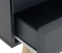 Cajón del Buró Cuauhtémoc en color gris oscuro mate, mostrando un diseño simple y elegante con apertura suave.