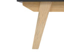 Buró Cuauhtémoc con diseño moderno, top oscuro y patas de madera clara, ideal para cualquier espacio de tu hogar.
