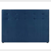 Cabecera queen size Toliman color azul vista frontal