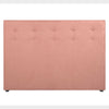 Cabecera queen size Toliman color rosa vista frontal