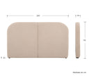 Cabecera king size Hendrix de GAIA en tela beige, con diseño moderno y elegante, ideal para cualquier estilo de decoración.