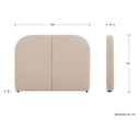 Cabecera Hendrix matrimonial con diseño redondeado en tonos neutros, ideal para transformar tu habitación en un refugio elegante.