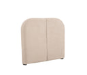 Cabecera Hendrix matrimonial en color beige, con diseño redondeado y superficie suave, ideal para camas matrimoniales.