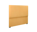 Cabecera individual Karina en color amarillo, con diseño moderno y bordes redondeados, ideal para transformar tu dormitorio.