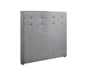 Cabecera individual Toliman con diseño acolchado y superficie tapizada en tonos neutros, ideal para transformar tu dormitorio.