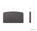 Cabecera queen size Nakane en color gris con diseño de parte superior curva, ideal para transformar tu dormitorio.