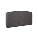 Cabecera queen size Nakane en color gris con diseño moderno y suave, ideal para transformar tu dormitorio en un refugio acogedor.