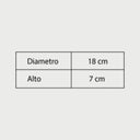 Dimensiones de la canasta Zohuala GAIA con diámetro y altura