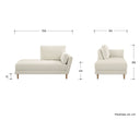 Chaise Brazo Derecho Levanto con Base de Encino Sólido