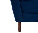 Chaise Brazo Izquierdo Levanto con Base de Nogal Sólido