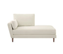 Chaise Brazo Izquierdo Levanto con Base de Nogal Sólido