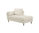 Chaise Brazo Izquierdo Levanto con Base de Nogal Sólido