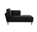 Chaise Brazo Izquierdo Levanto con Base de Nogal Sólido