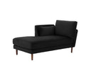 Chaise Brazo Izquierdo Levanto con Base de Nogal Sólido