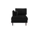 Chaise Brazo Izquierdo Levanto con Base de Nogal Sólido
