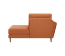 Chaise Brazo Izquierdo Levanto con Base de Nogal Sólido
