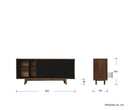 Credenza Evo en acabado Nogal