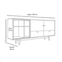 Credenza Evo 180 cm en acabado nogal