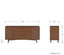 Credenza Serdan en acabado Nogal
