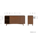 Credenza Serdan en acabado Nogal