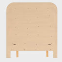Detalle de la textura de la madera de la cama Iki.