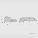 Sala esquinera izquierda 4 cuerpos Landero