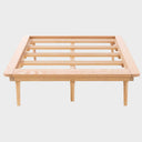 Estructura completa de base de cama individual Sei en madera natural