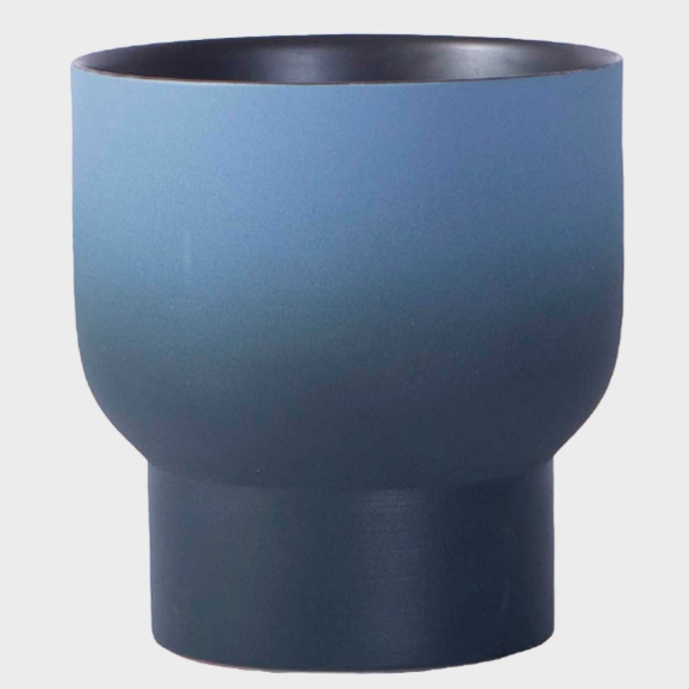 Maceta Kirpus grande color azul vista frontal