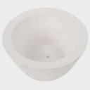 Vista superior de la maceta redonda Crexal color blanco