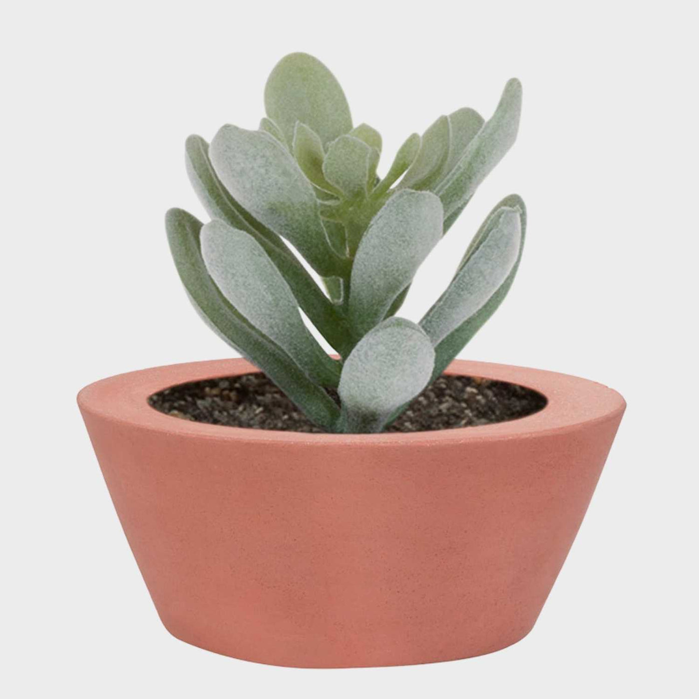 Maceta redonda Crexal color rosa con