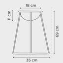Medidas del macetero Zavat negro tamaño grande
