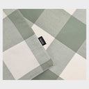 Mantel individual de 45 x 35 cm con diseño de cuadros grandes en color verde