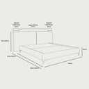 Medidas cama queen size blake 