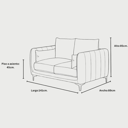 Medidas de sofa 2 cuerpos marina