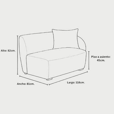 medidas modulo lateral brazo derecho kant