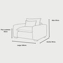 Medidas sillon xl emilia