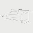 Medidas sofa 2 cuerpos mar