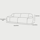 Sofa 3 cuerpos Marcus tela texturizada