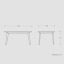 Mesa de comedor Evo 140cm